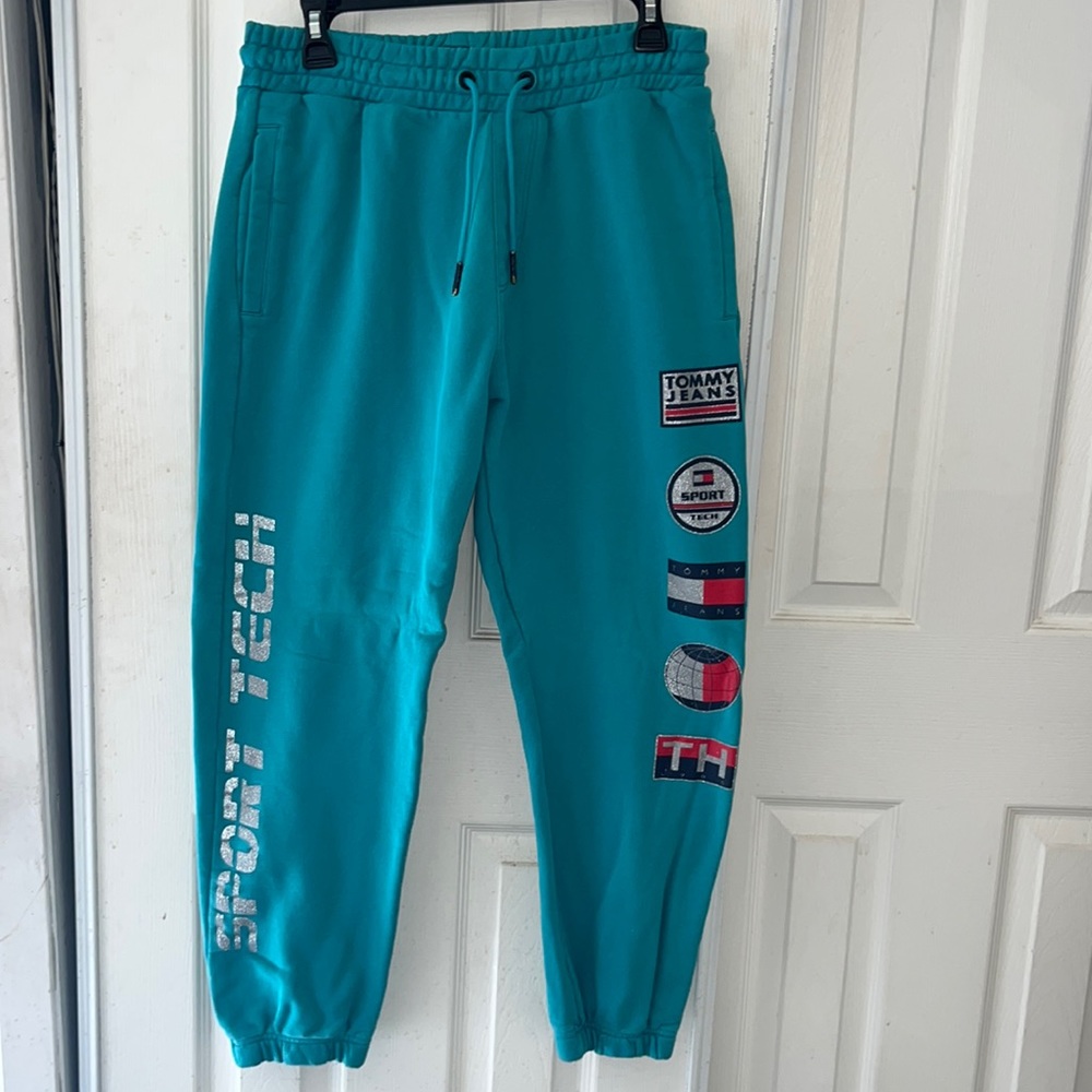 Men’s Teal Tommy Hilfiger Jogger Sweatpants